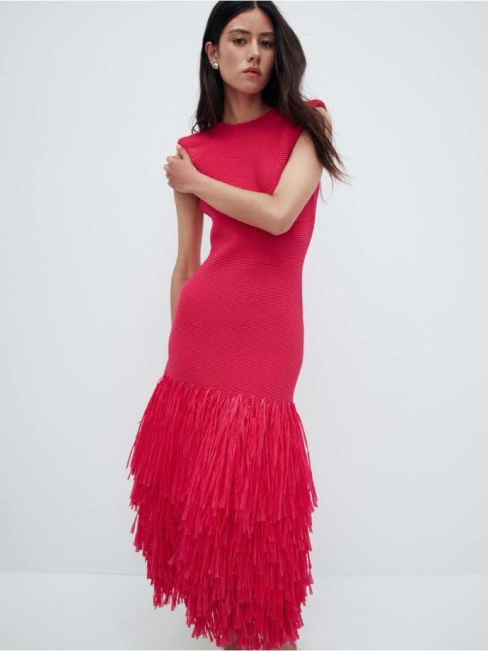 Aje Rushes Raffia Midi Dress - Picture 5 of 9